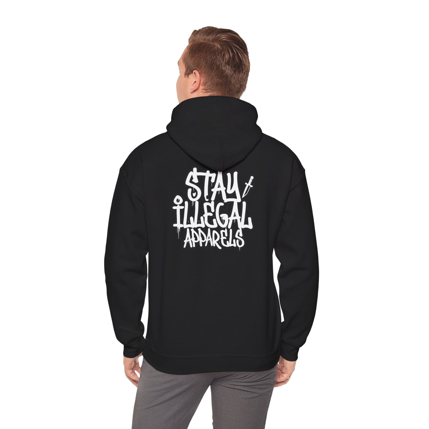 Stay Illegal Graffiti Hoodie - Acquiesce To Genocide