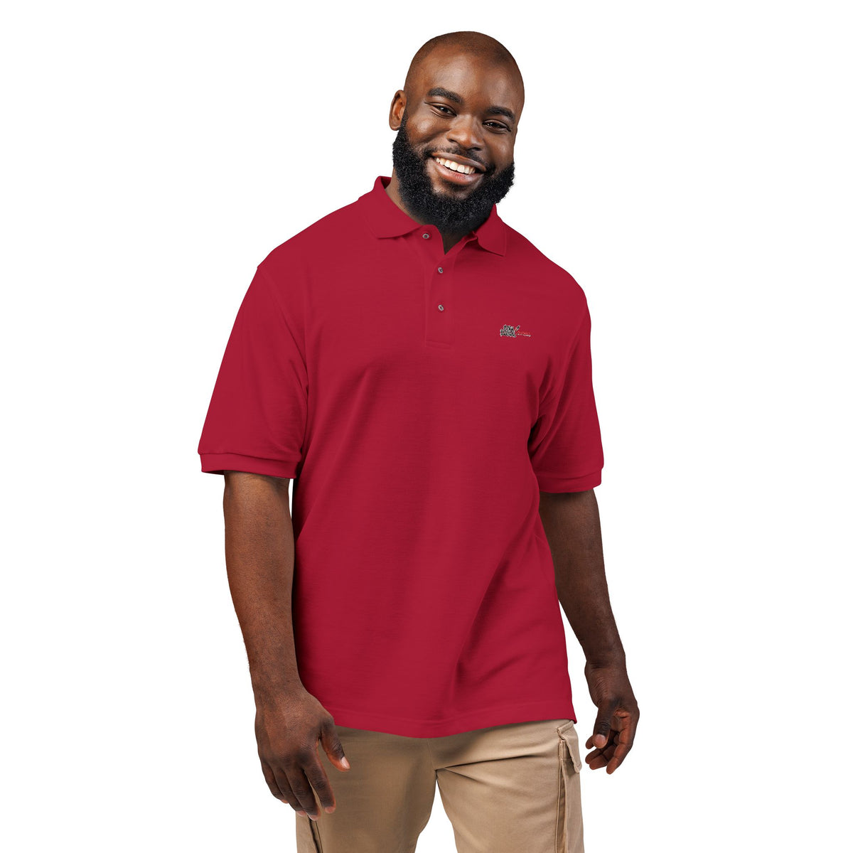 Black Colletion Polo‑Shirt — "Stay Illegal"