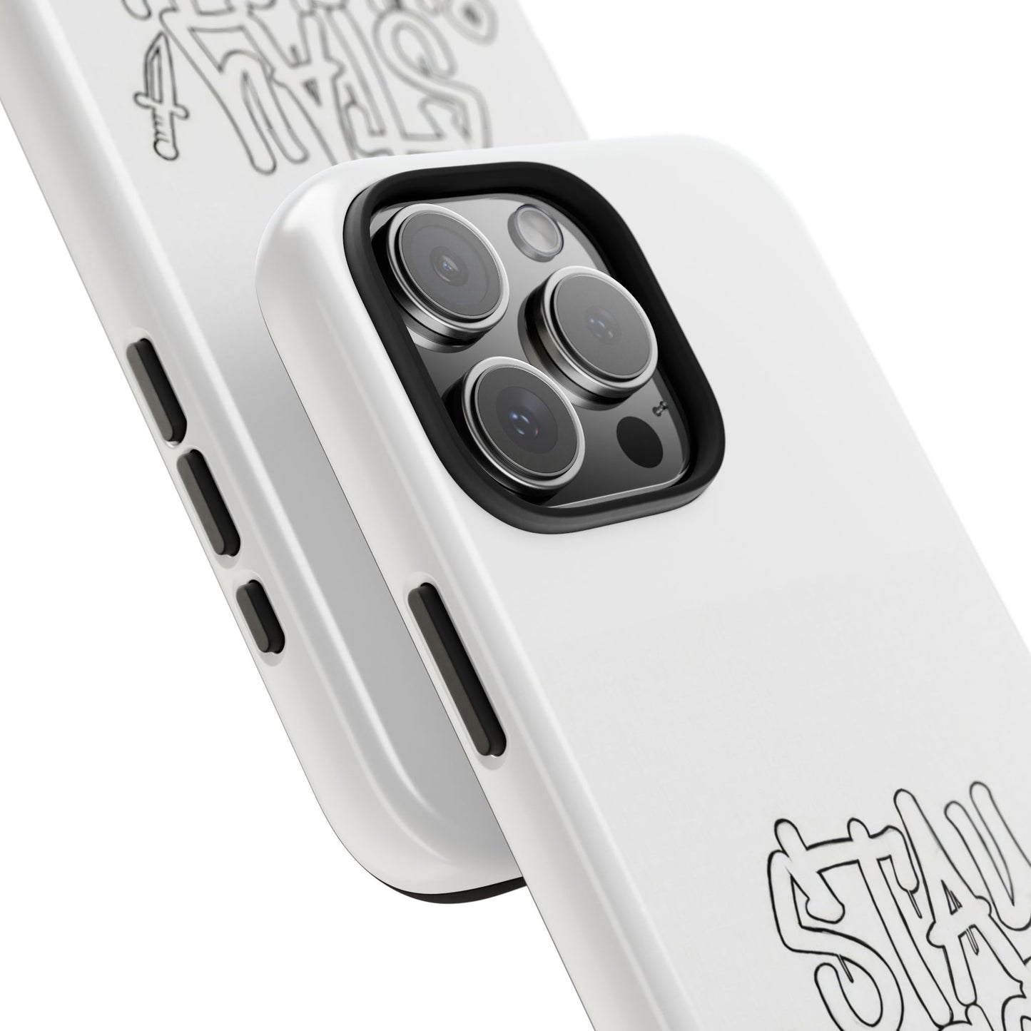 Coque de téléphone Stay Illegal - Blanc/Rouge robuste