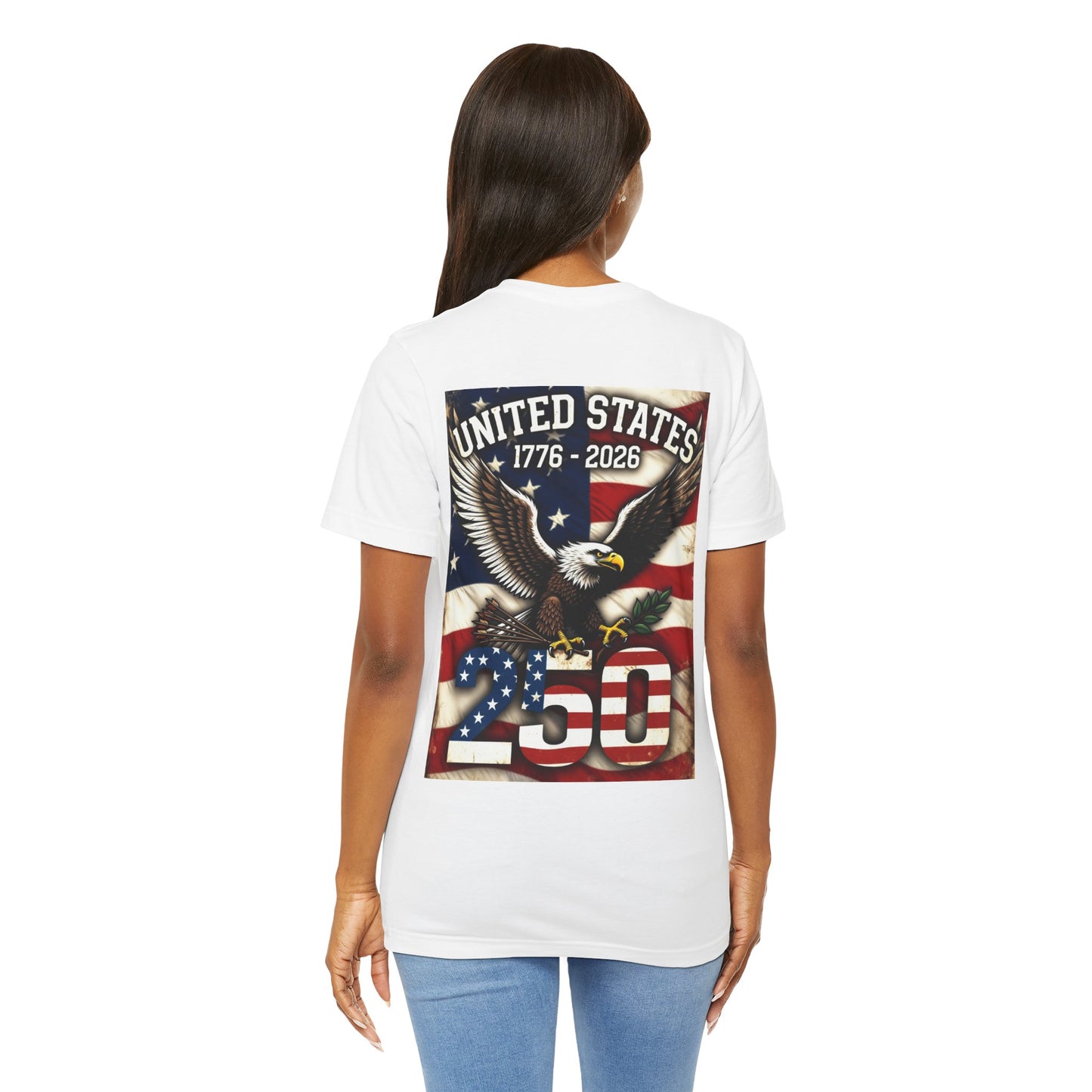 Back Print T‑Shirt — USA 250 EAGLE