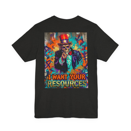 Black Colletion T‑Shirt — I WANT YOUR RESOURCES