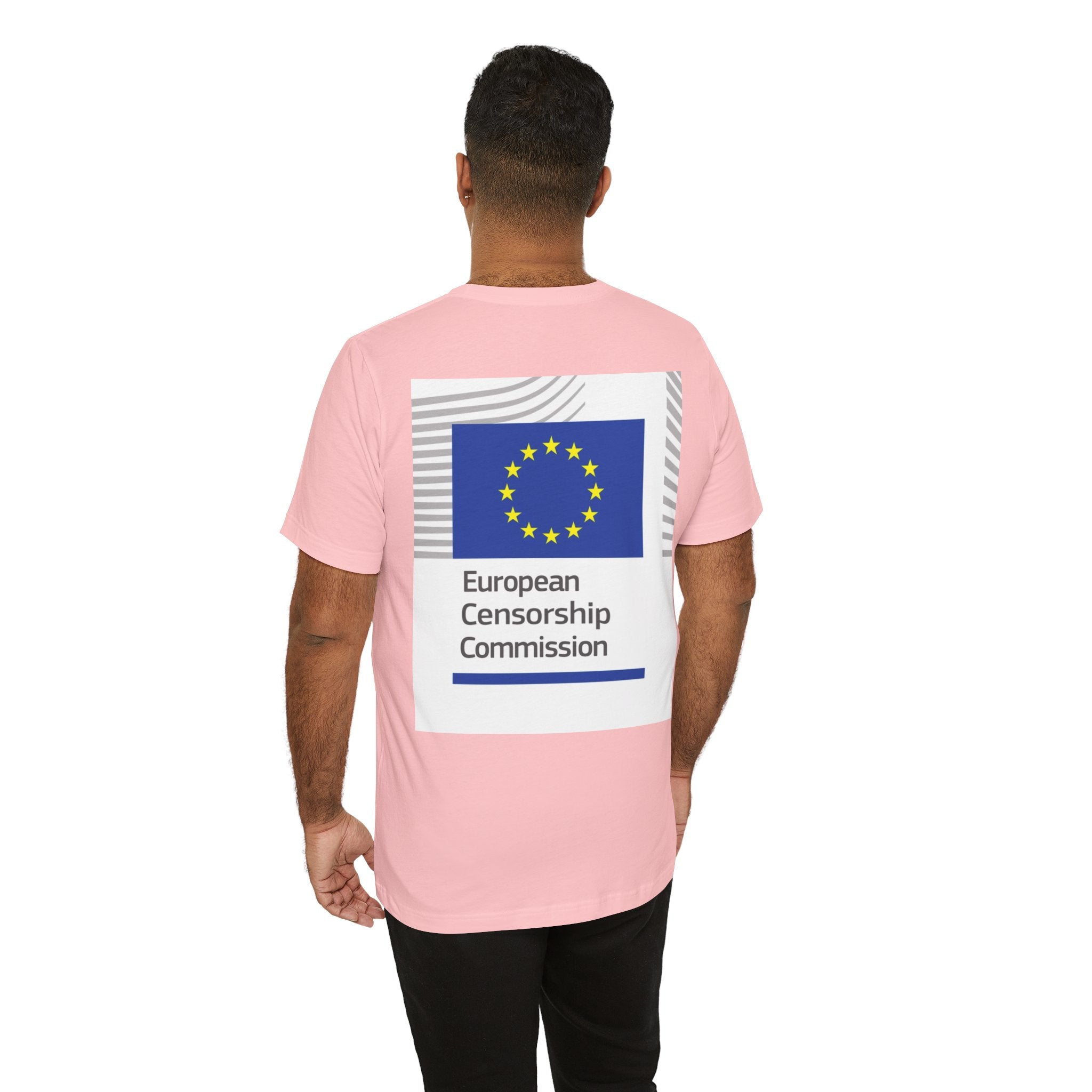 Back Print T‑Shirt — EUROPEAN CENSORSHIP COMMISION
