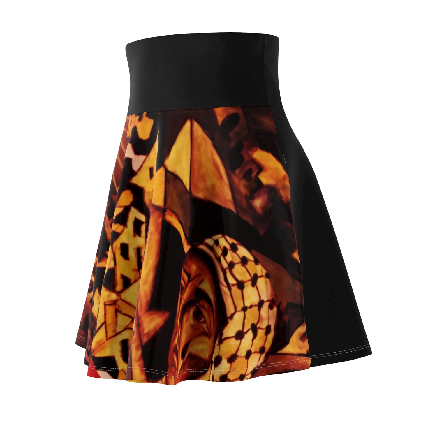 Women's Skater Skirt — Gaza Skyline Warm