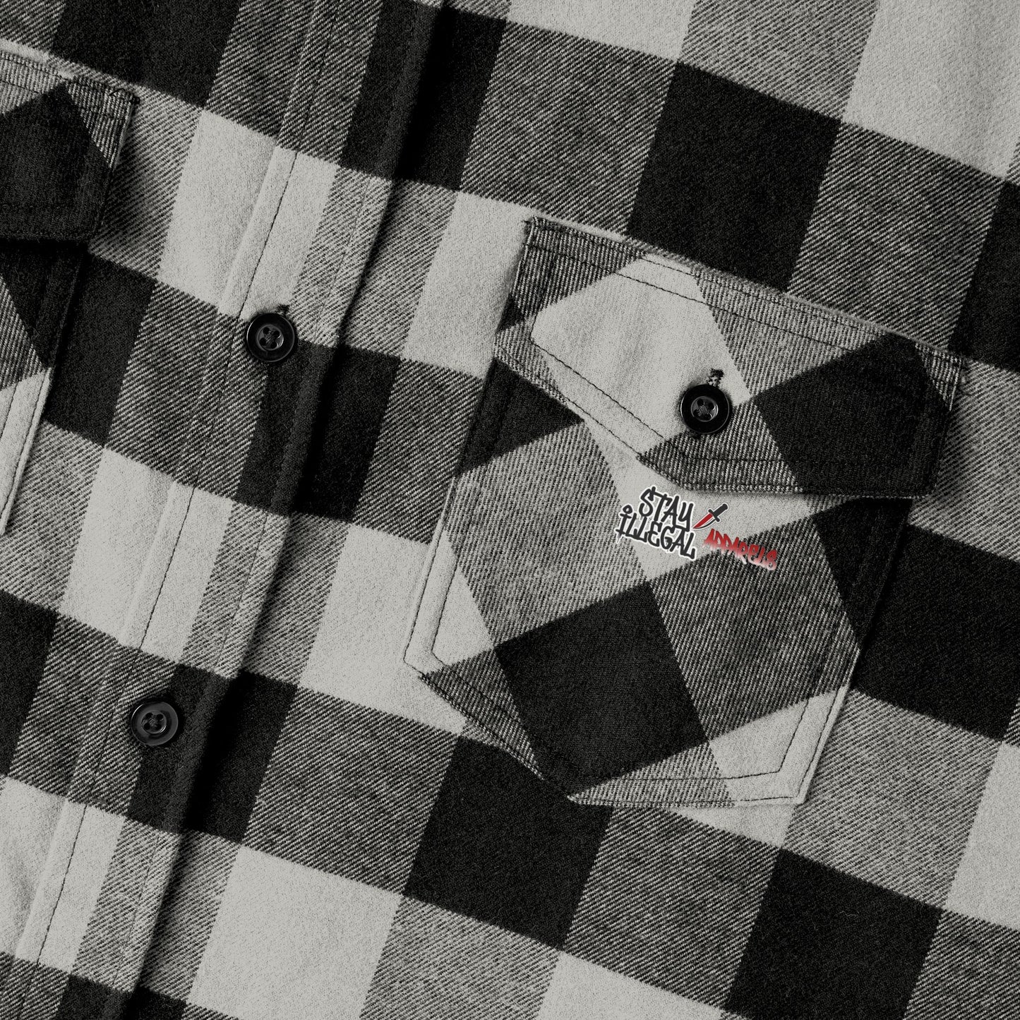 Stay Illegal Buffalo Plaid Flannel Shirt — Quality Casual Shirt