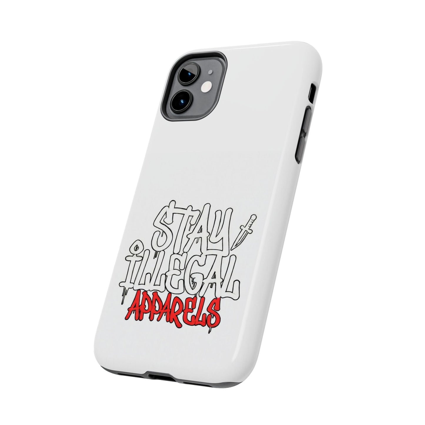 Coque de téléphone Stay Illegal - Blanc/Rouge robuste