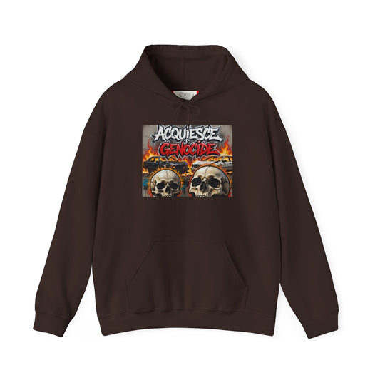 Stay Illegal Graffiti Hoodie - Acquiesce To Genocide