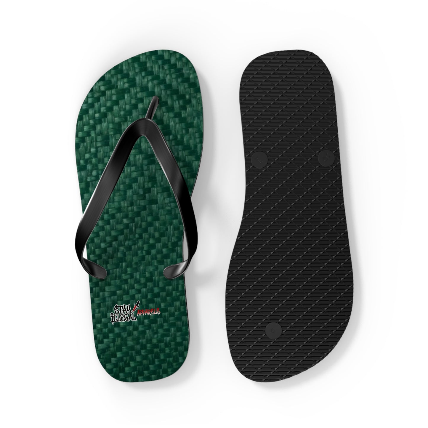 Carbon Fibre Flip Flops – Stay Illegal Green