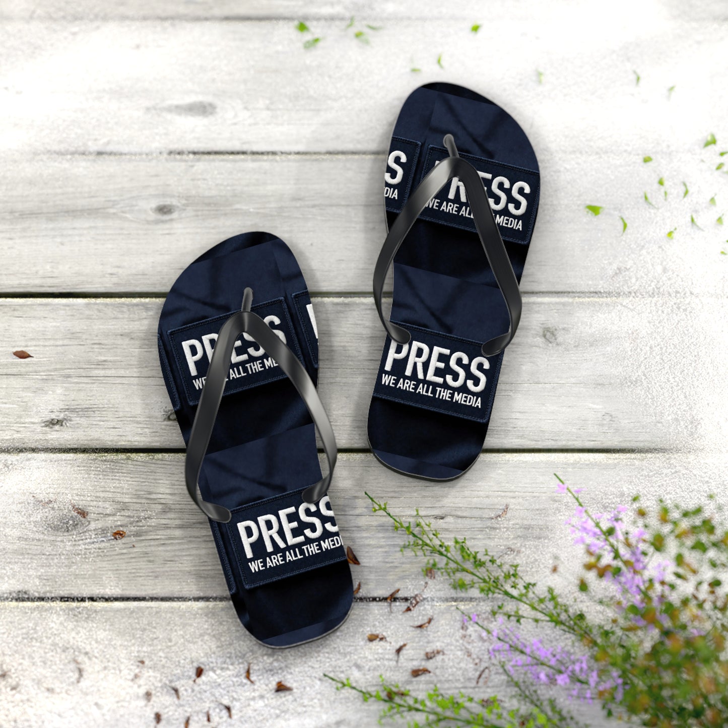 Press Freedom Flip Flops – PRESS ONLY