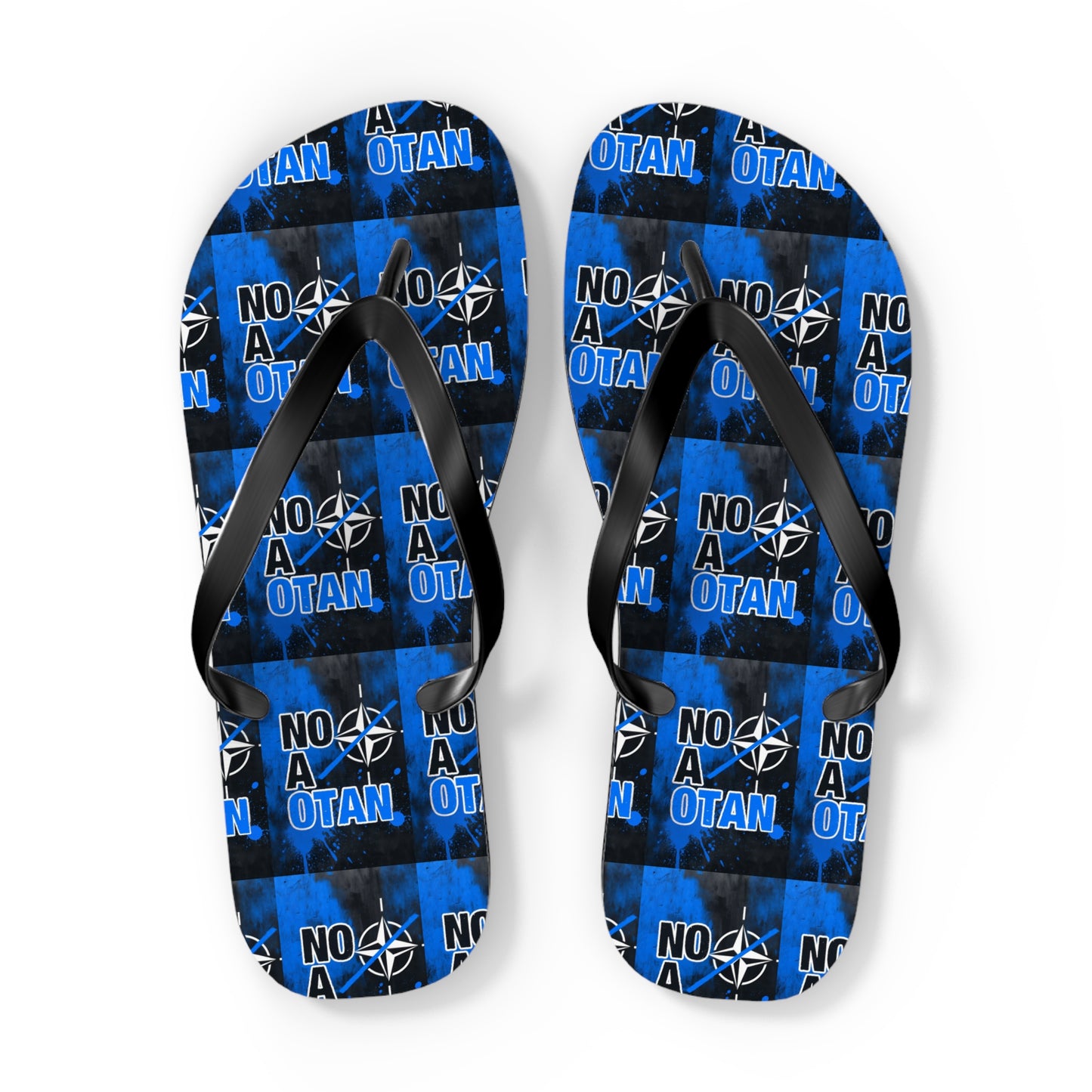 NO A OTAN Flip Flops – Blue Protest