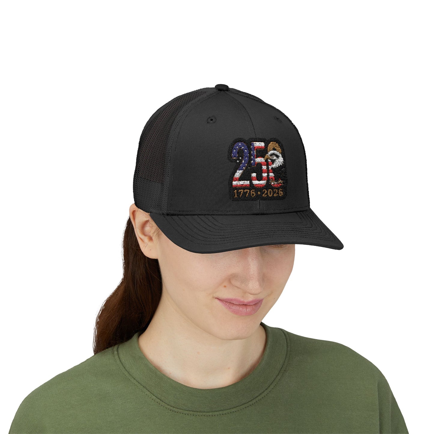 Stay Illegal Trucker Cap — USA 250th Anniversary Eagle Patch
