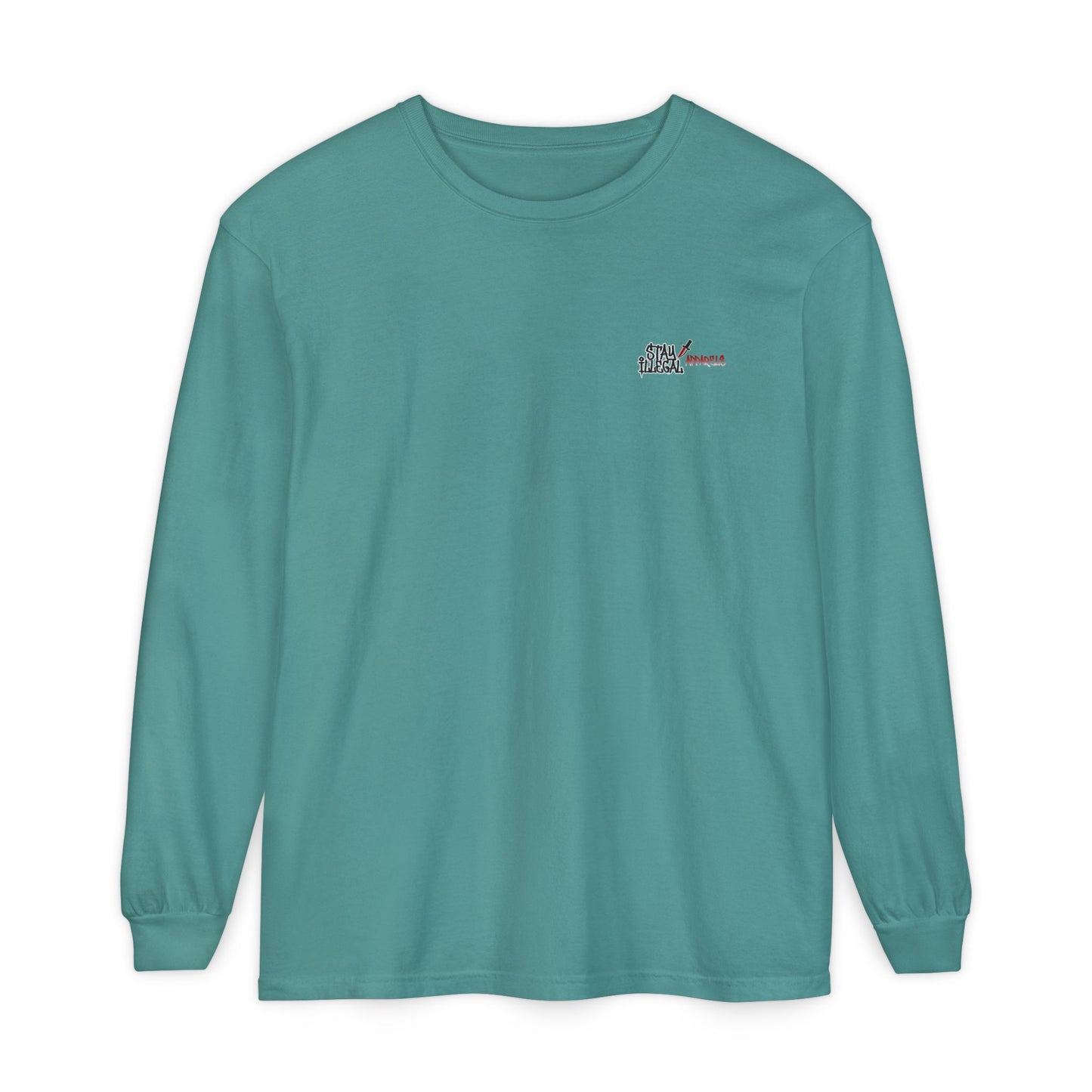 Long Sleeve Tee — More Europe 50euros Back Print
