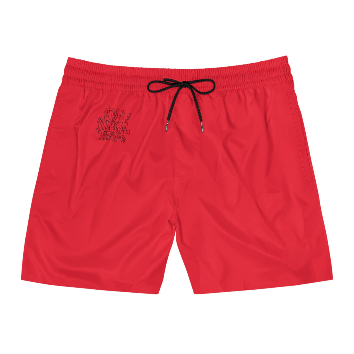 Plain Insignia - Stay Illegal Men's Red Swim Shorts