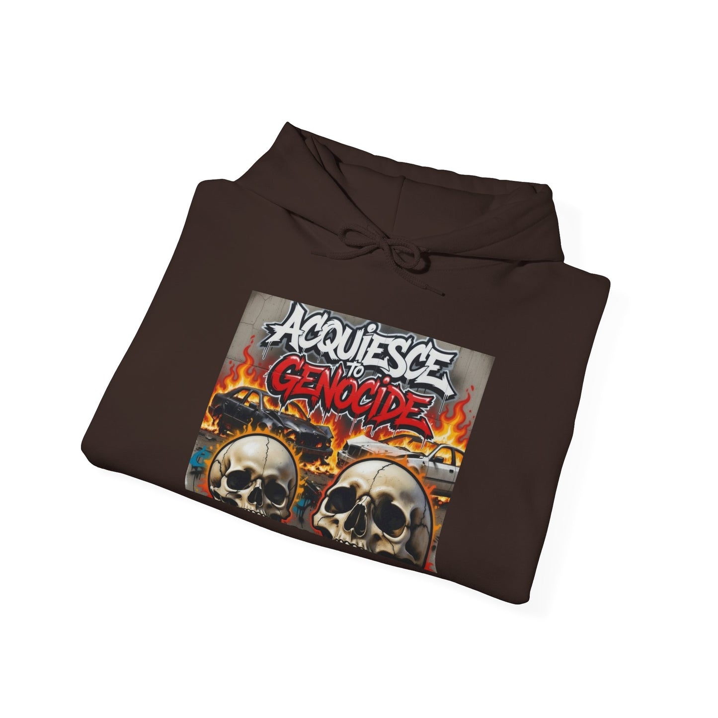 Stay Illegal Graffiti Hoodie - Acquiesce To Genocide
