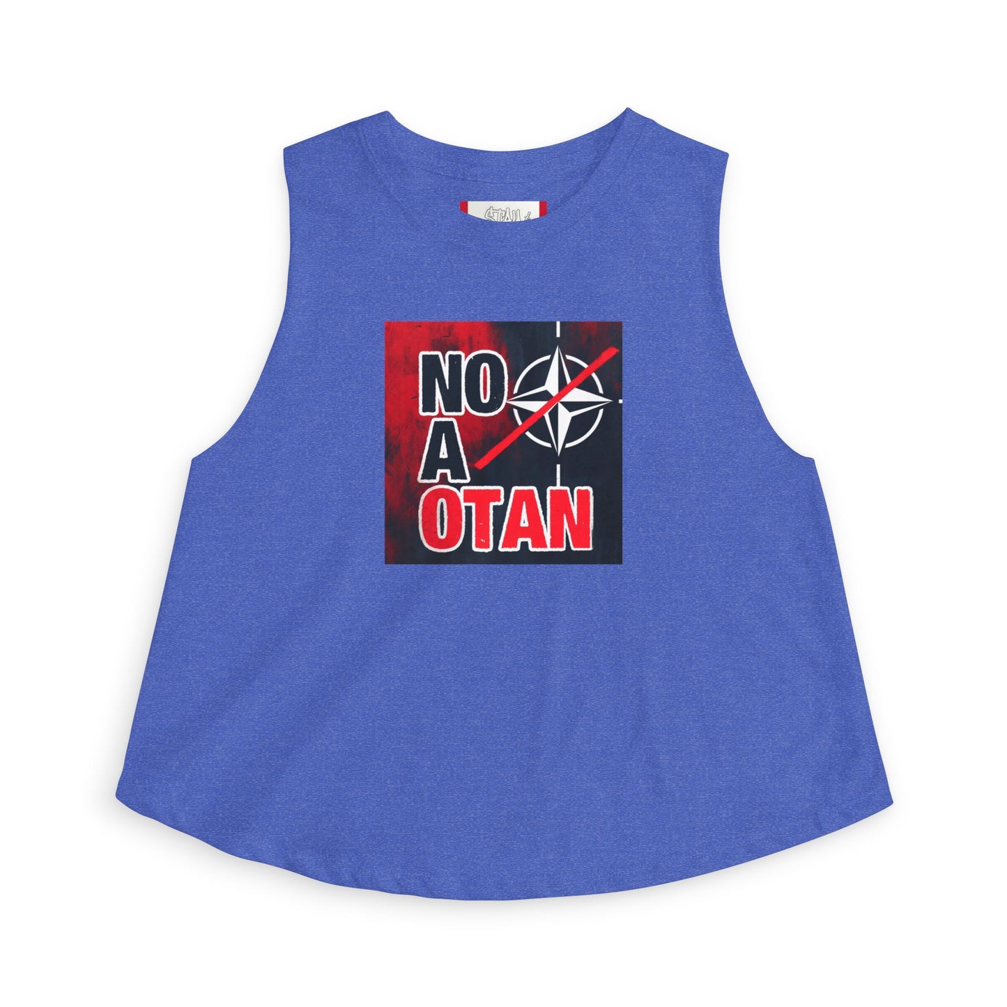 Crop Top — "NO A OTAN" Women's Red/Spanish