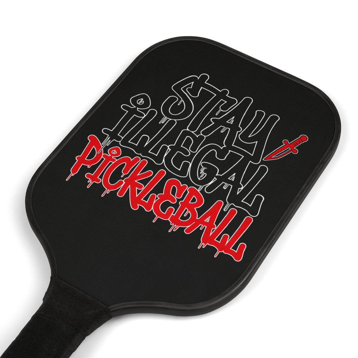 Stay Illegal Pickleball - Black Pickleball Paddle Set with Balls