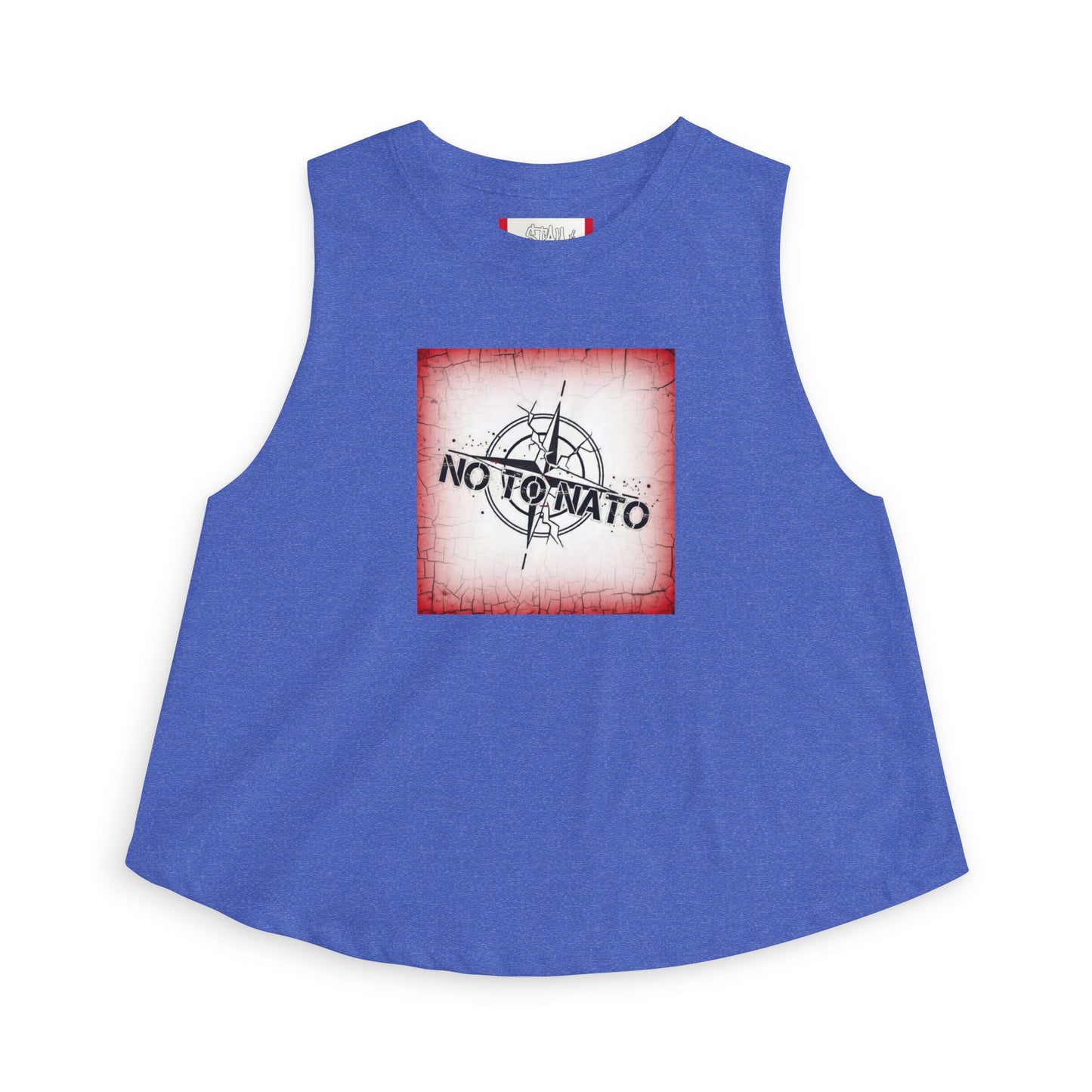 Crop Top — "NON À L'OTAN" pour Femme ROUGE/Anglais