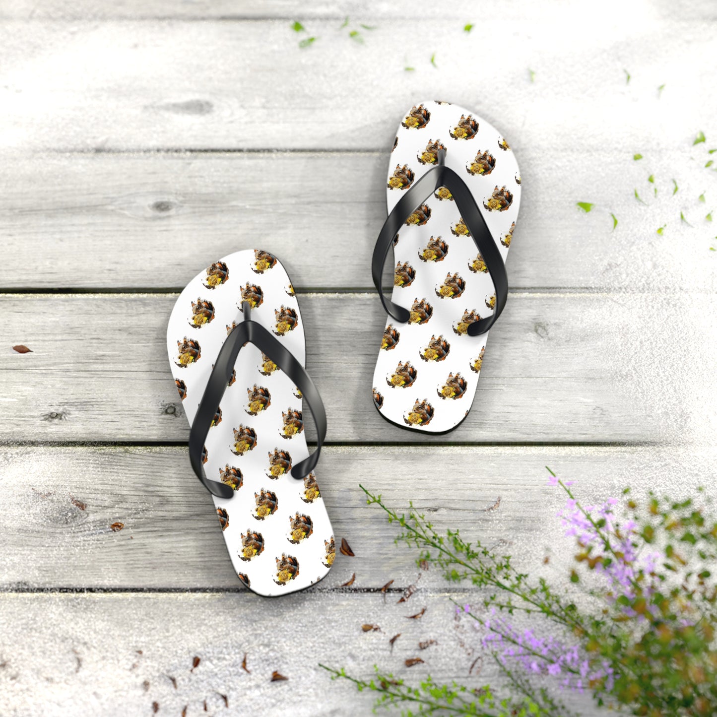 BitCoin Squirrel Flip Flops – Protest Finance