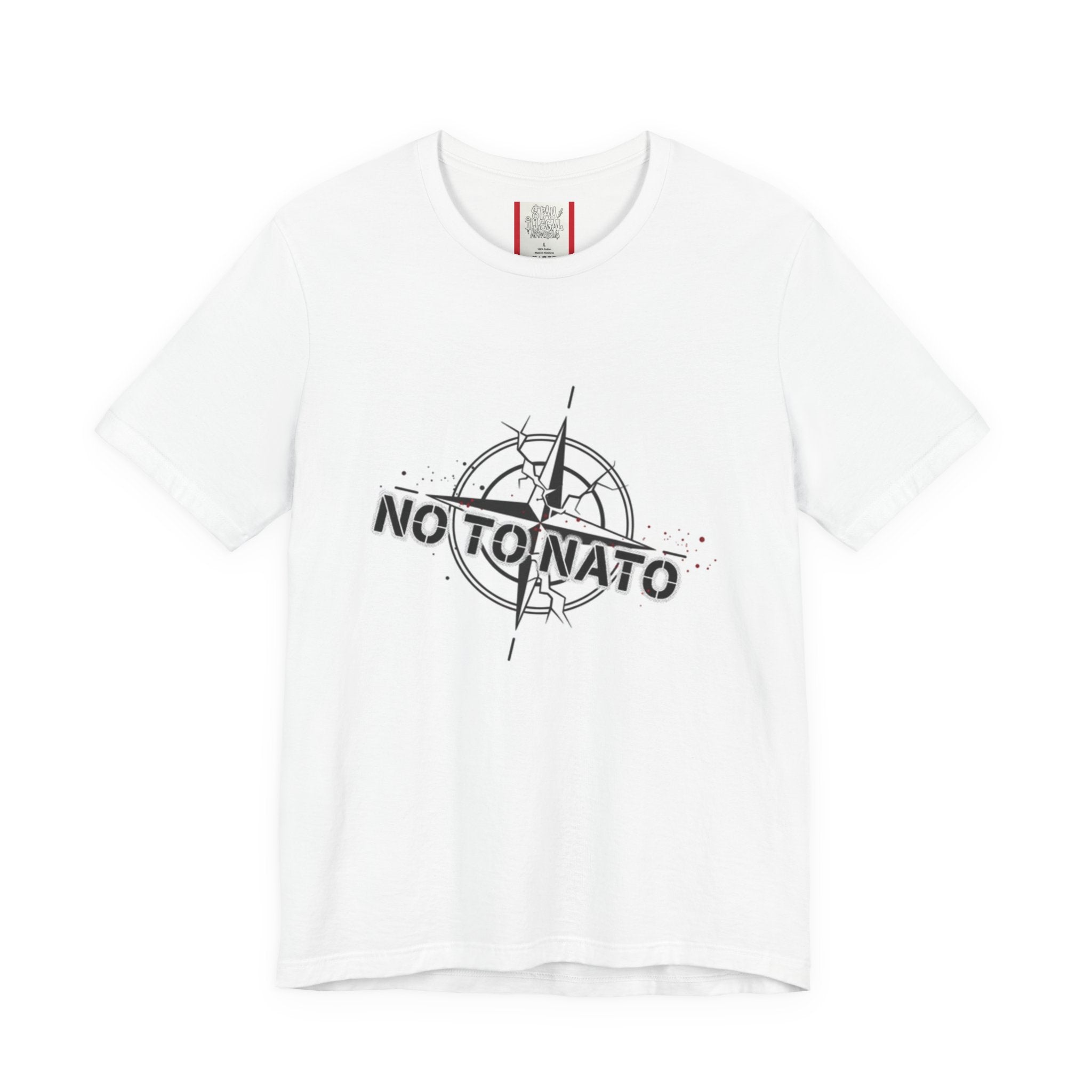 T‑Shirt — "NO To NATO" English/White