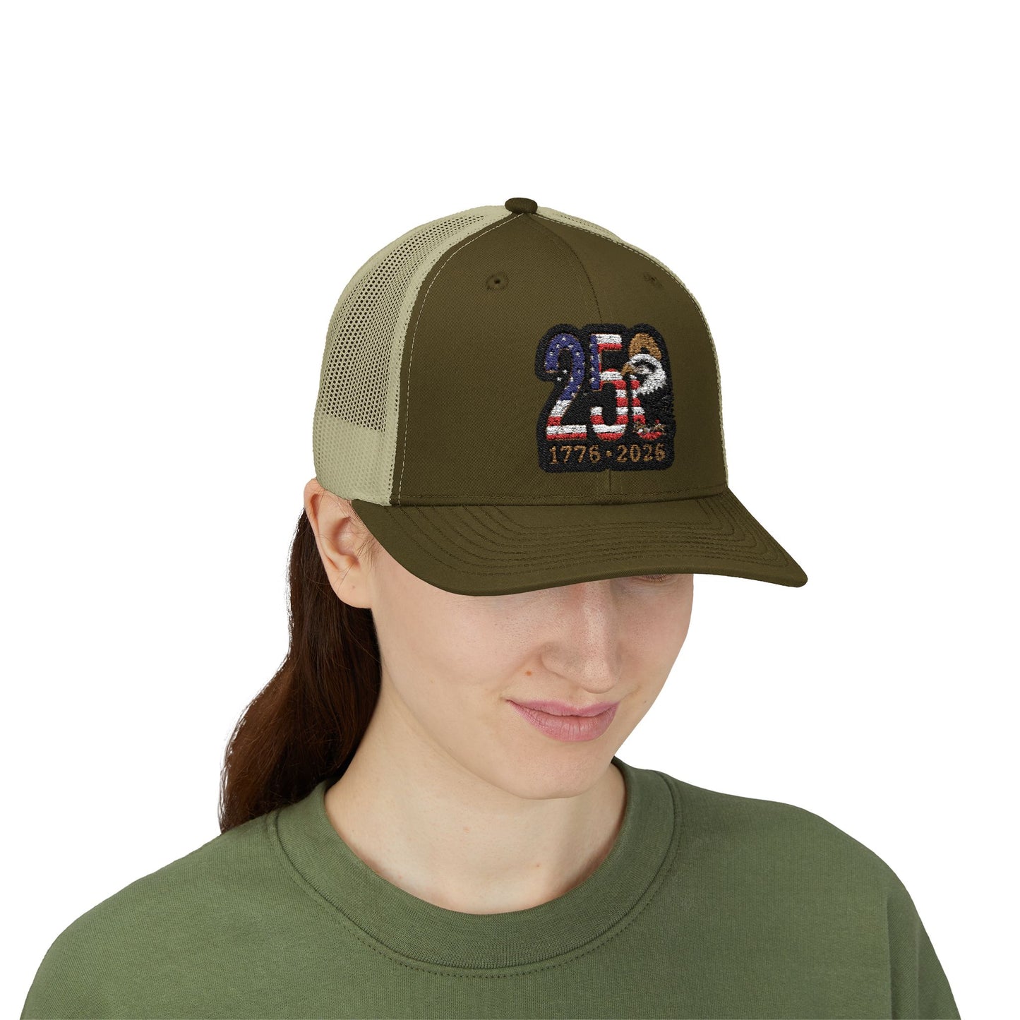 Stay Illegal Trucker Cap — USA 250th Anniversary Eagle Patch