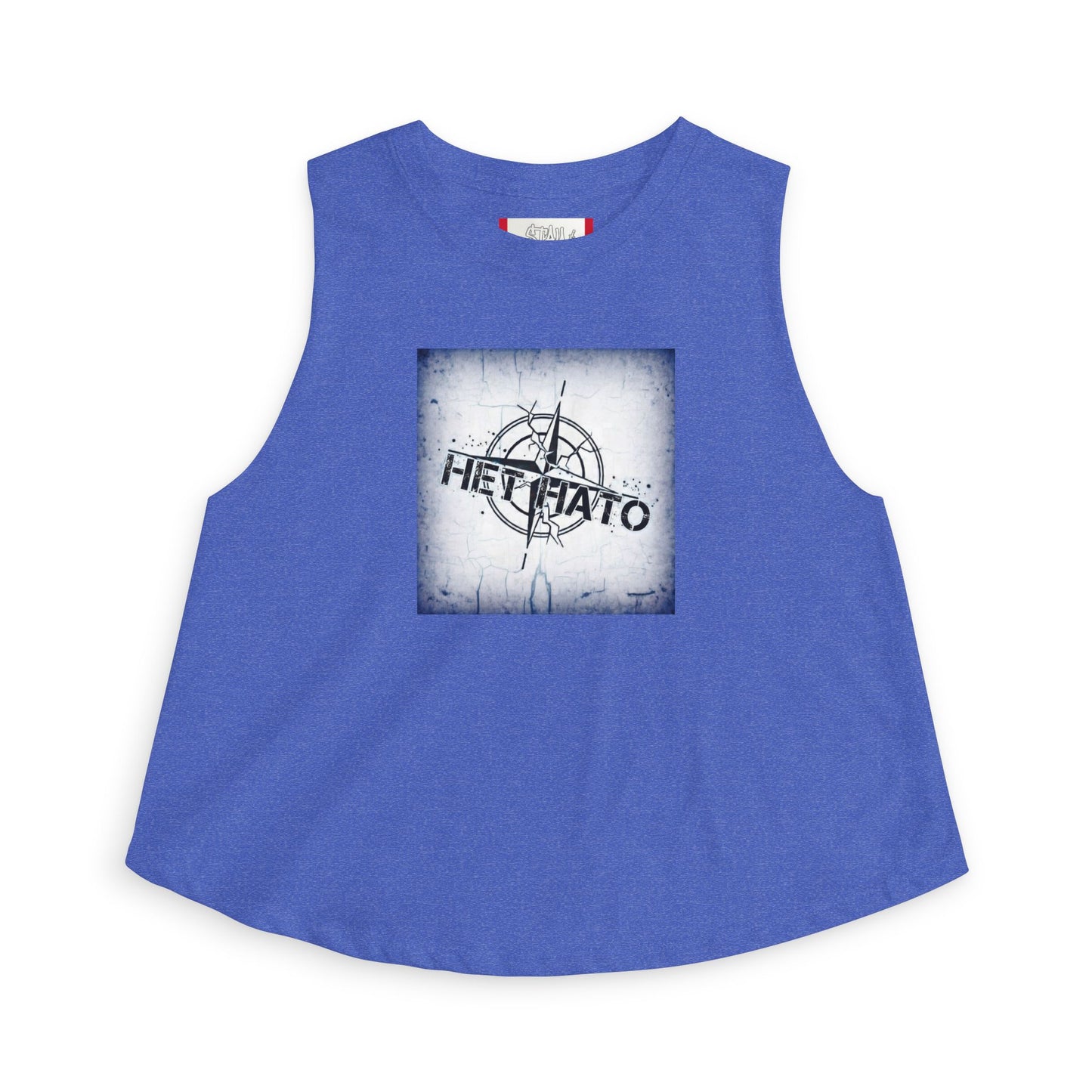 Crop Top — Femme BLEU "NON à l'OTAN"/Russe