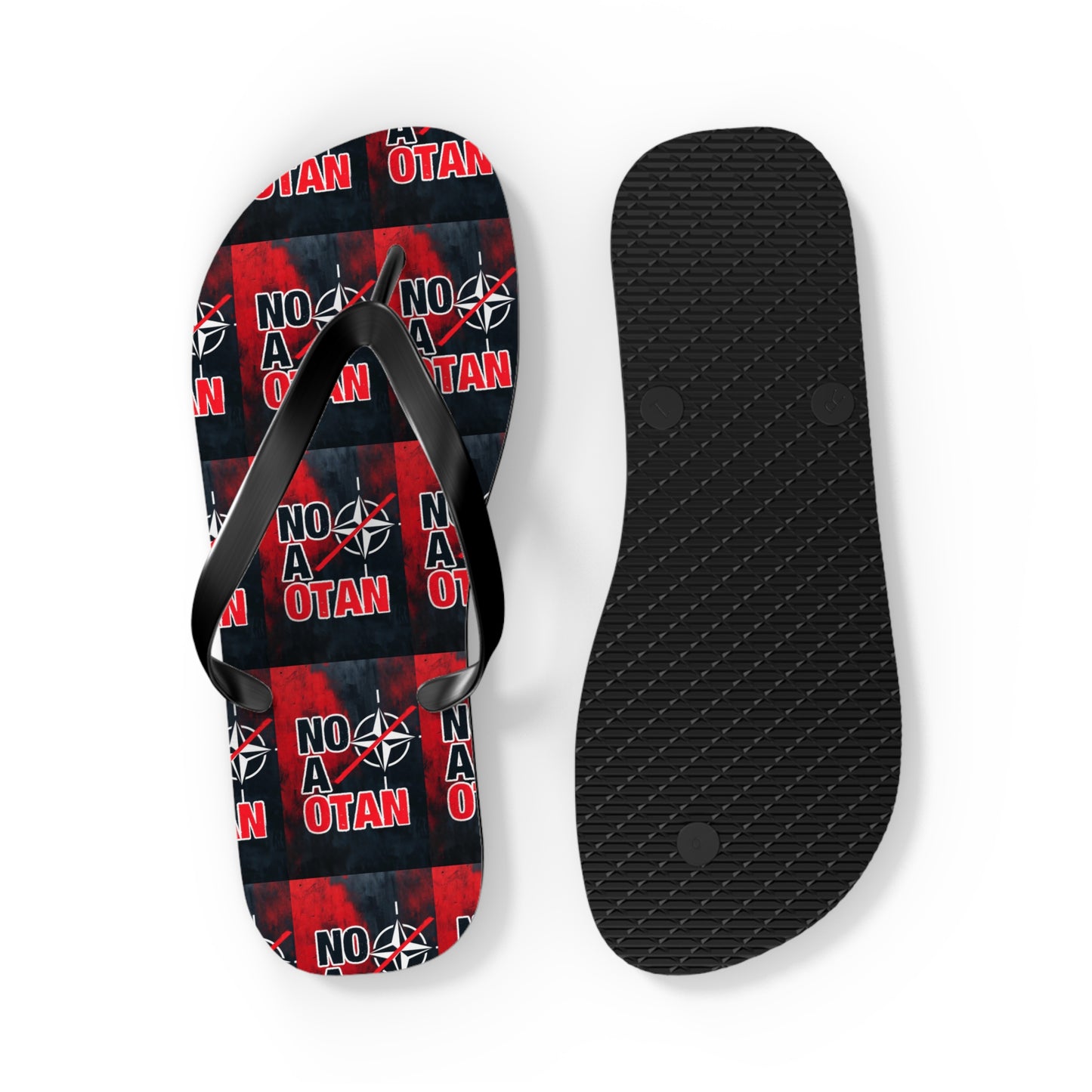 NO A OTAN Flip Flops – Red Protest
