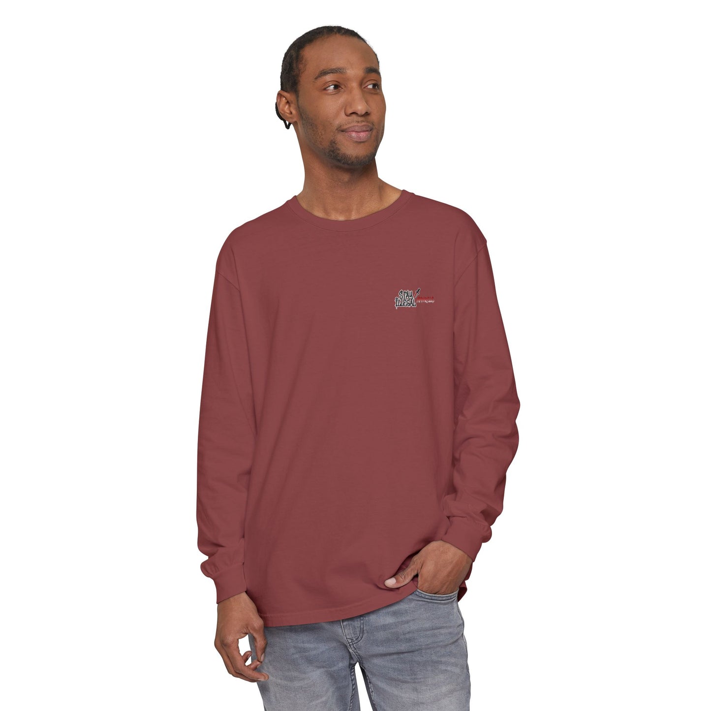 Long Sleeve Tee — More Europe 50euros Back Print