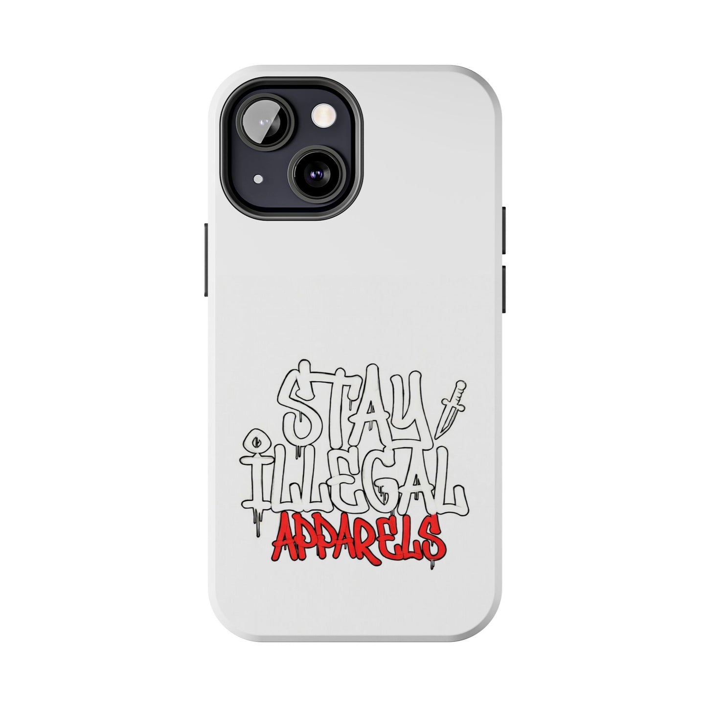 Coque de téléphone Stay Illegal - Blanc/Rouge robuste