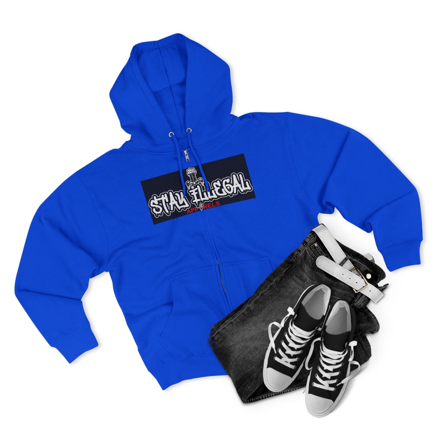Smiley Drip Face Hoodie — Stay Illegal Zip Hoodie