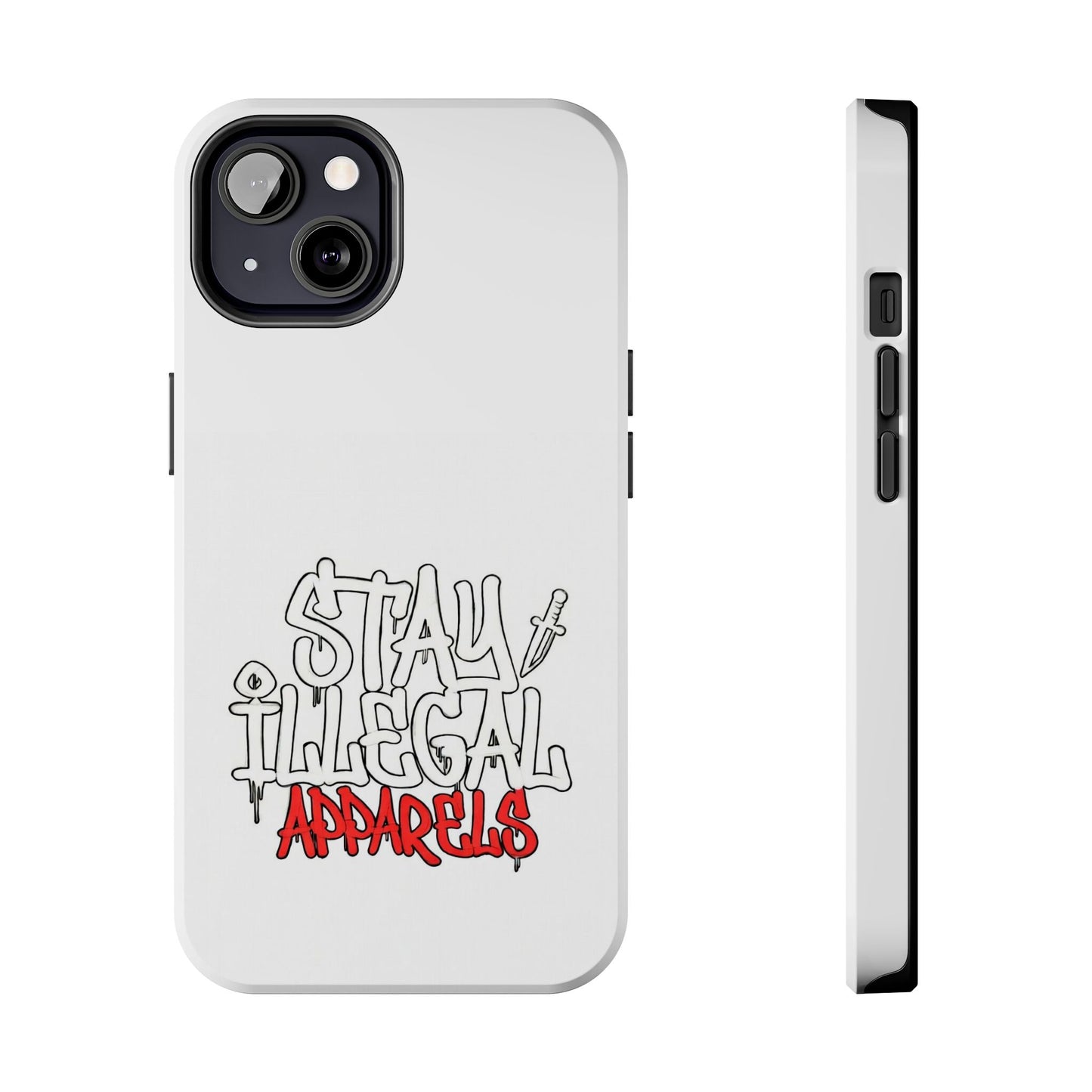 Coque de téléphone Stay Illegal - Blanc/Rouge robuste