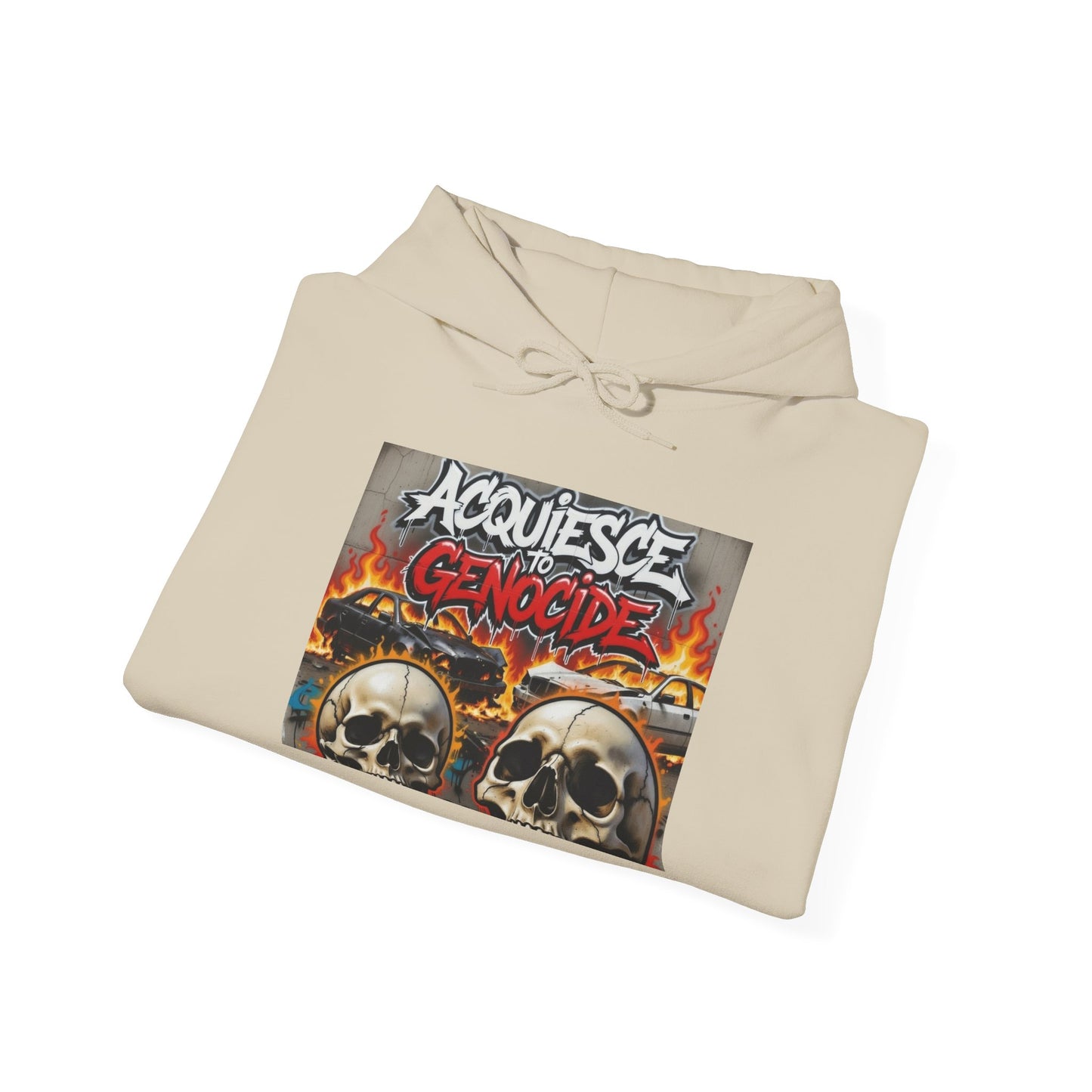 Stay Illegal Graffiti Hoodie - Acquiesce To Genocide