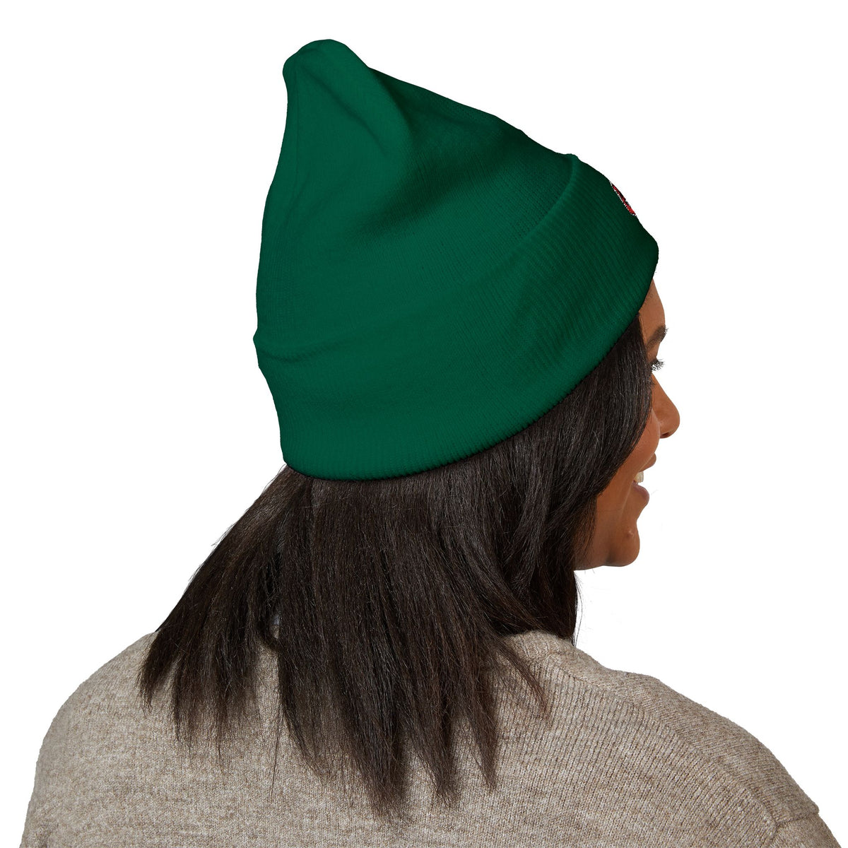 Embroidered Daruma Cuffed Beanie — Stop The Genocide Beenie Hat