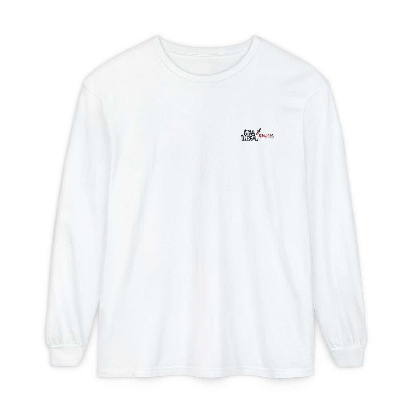 Long Sleeve Tee — More Europe 50euros Back Print