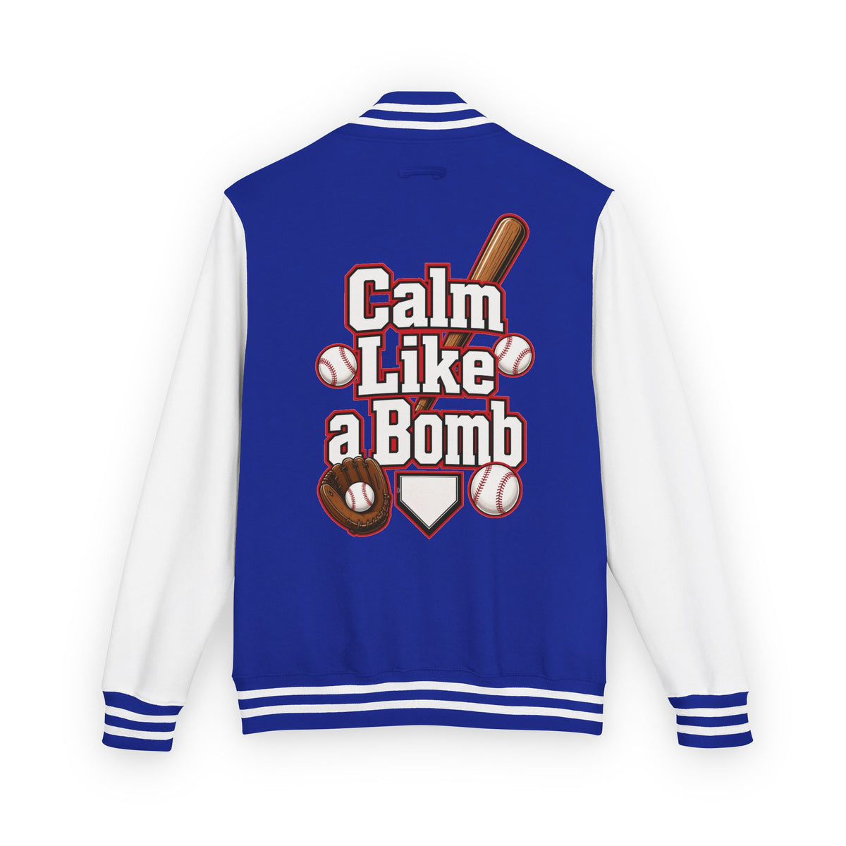 Stay Illegal Varsity Bomber Jacket - Calm Like a Bomb 00 (Plain-Sleeve)
