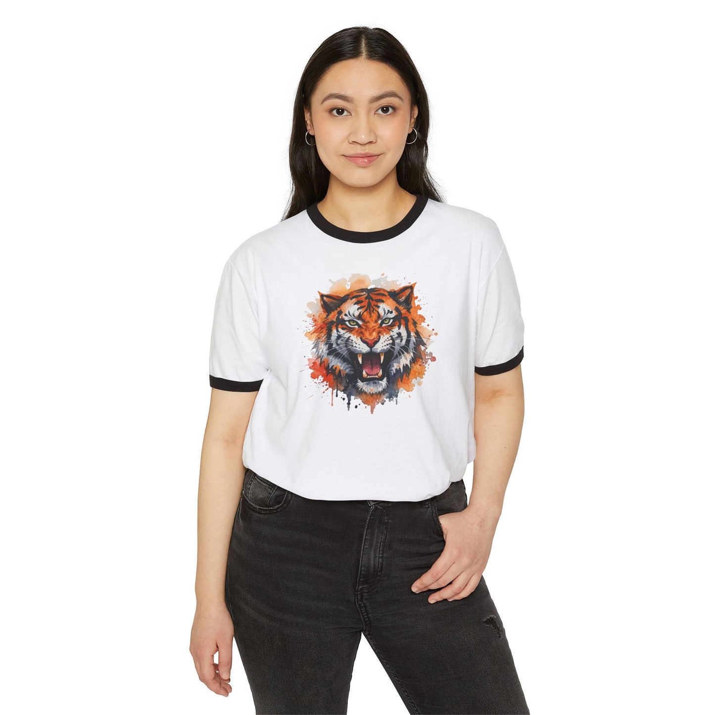 Stay Illegal Ringer T-Shirt — Tiger Smile
