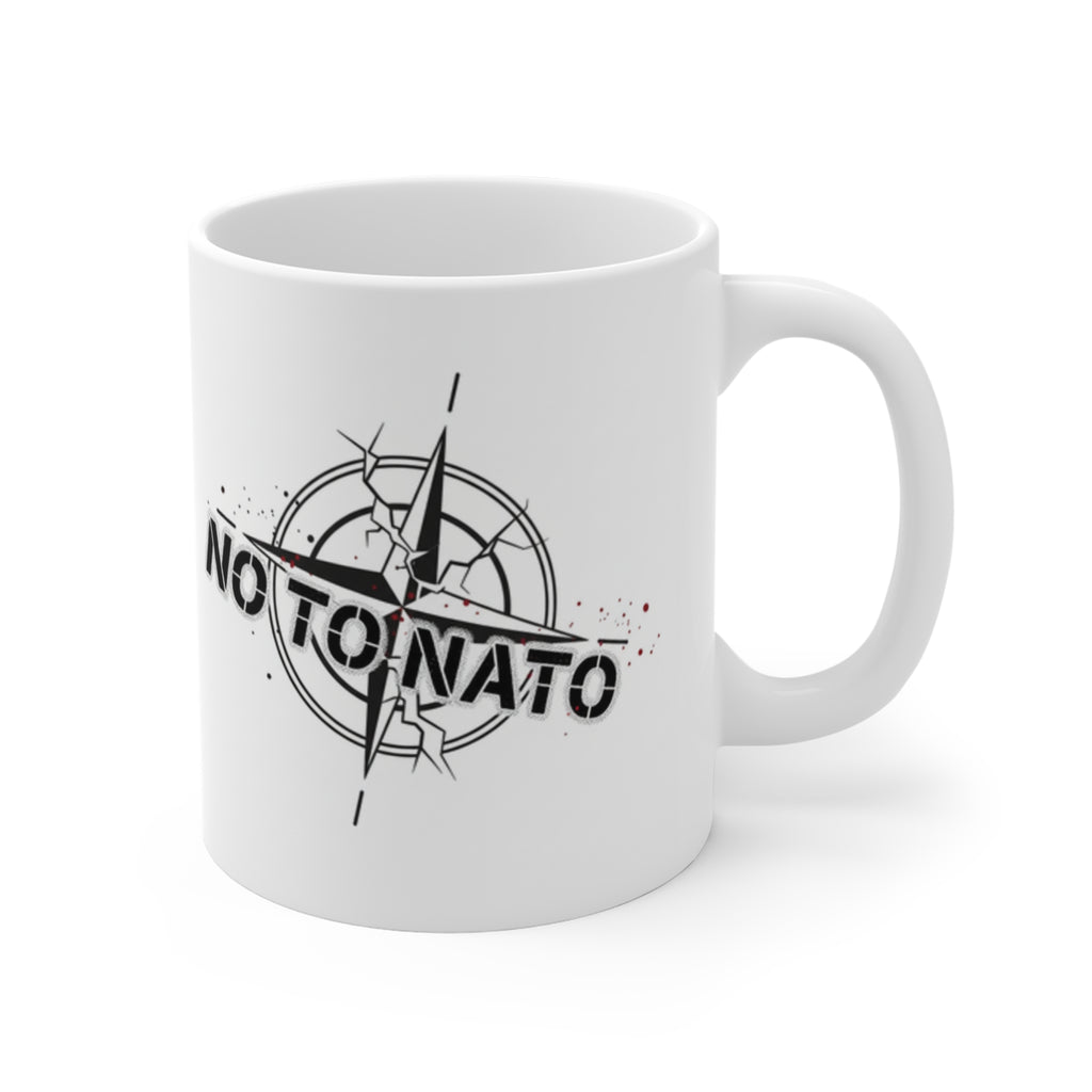 NO To NATO Compass Mug — English