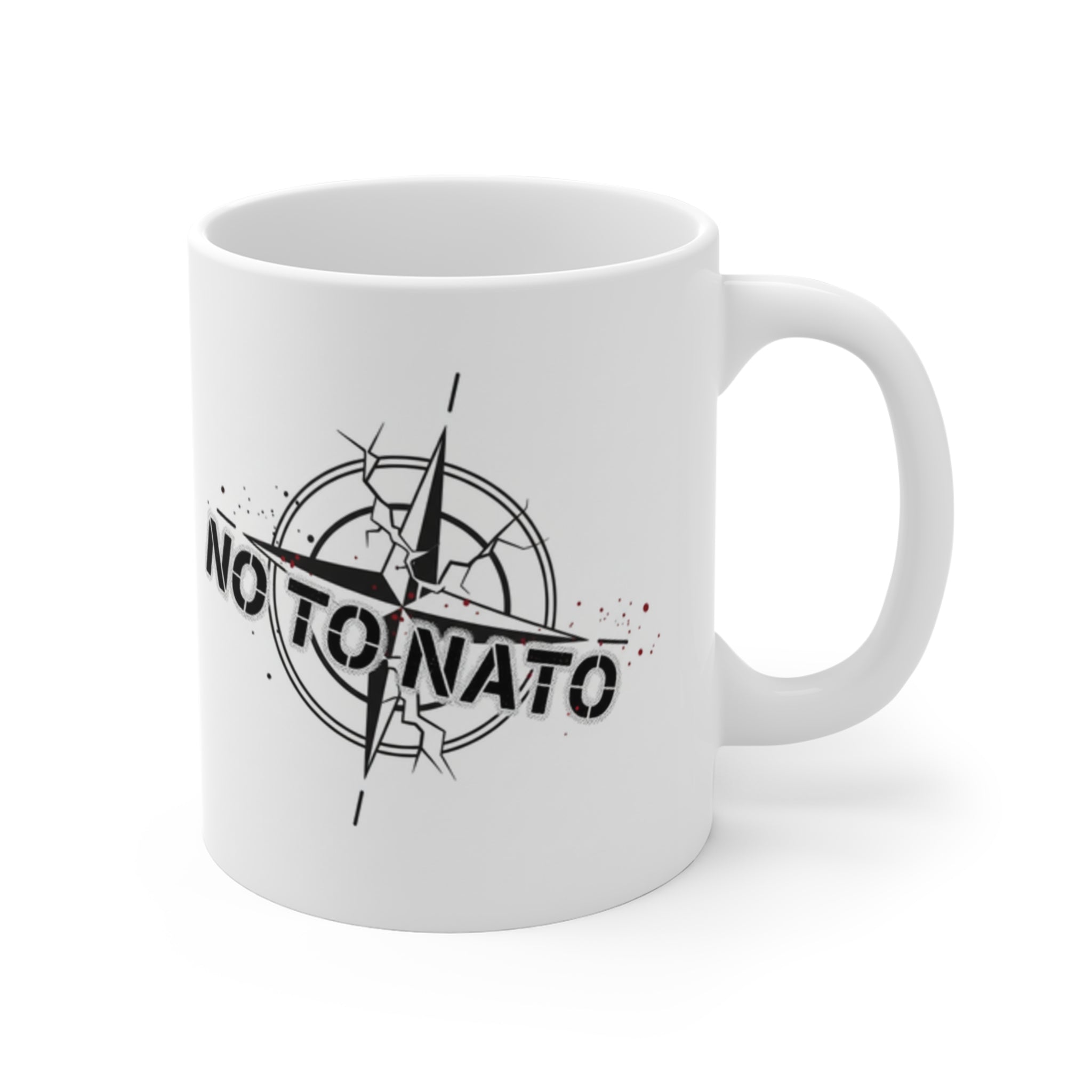 NO To NATO Compass Mug — English