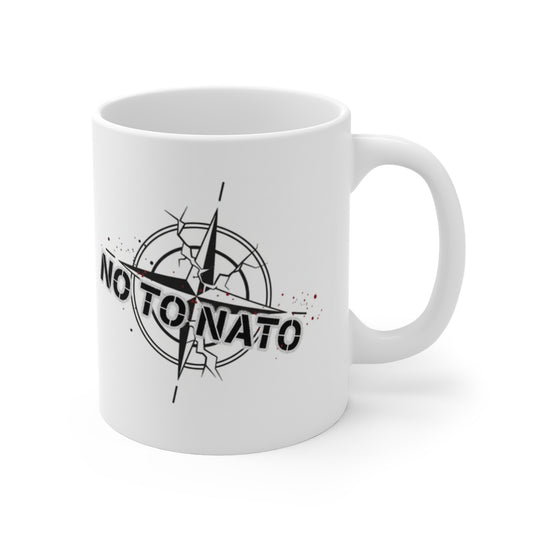NO To NATO Compass Mug — English