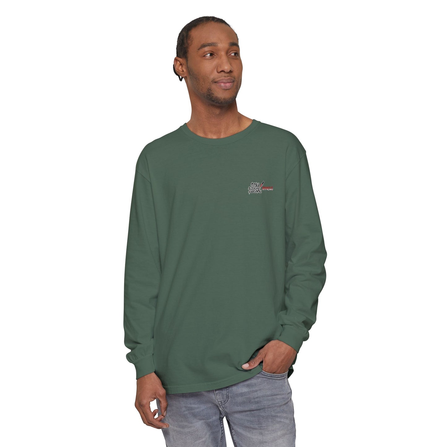 Long Sleeve Tee — More Europe 50euros Back Print