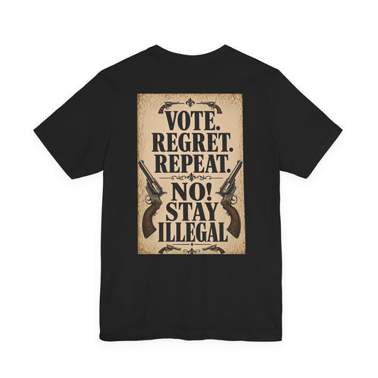 Back Print T‑Shirt — ACQUIESCE TO GENOCIDE, NO!