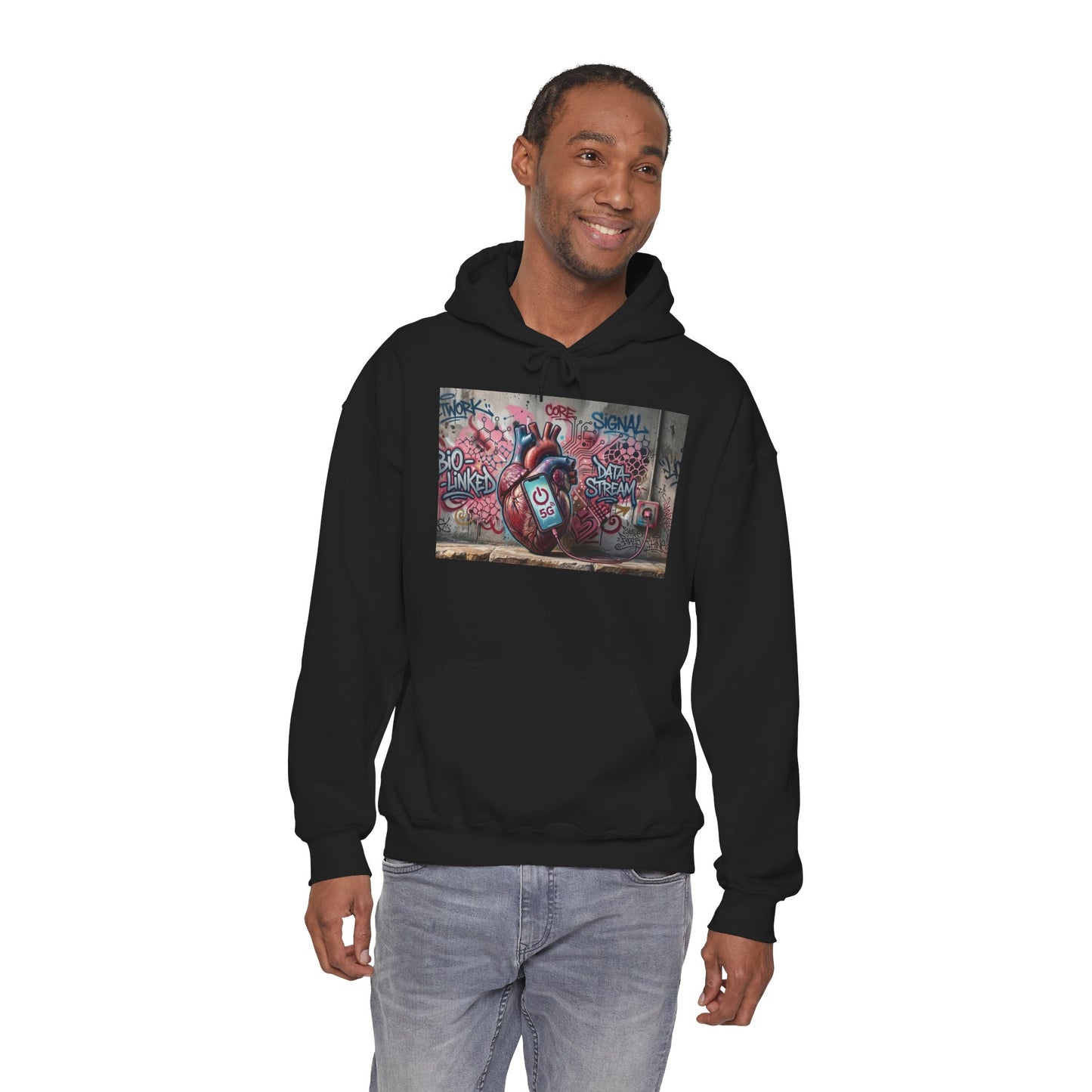 Stay Illegal Graffiti Hoodie - Mobile Heart