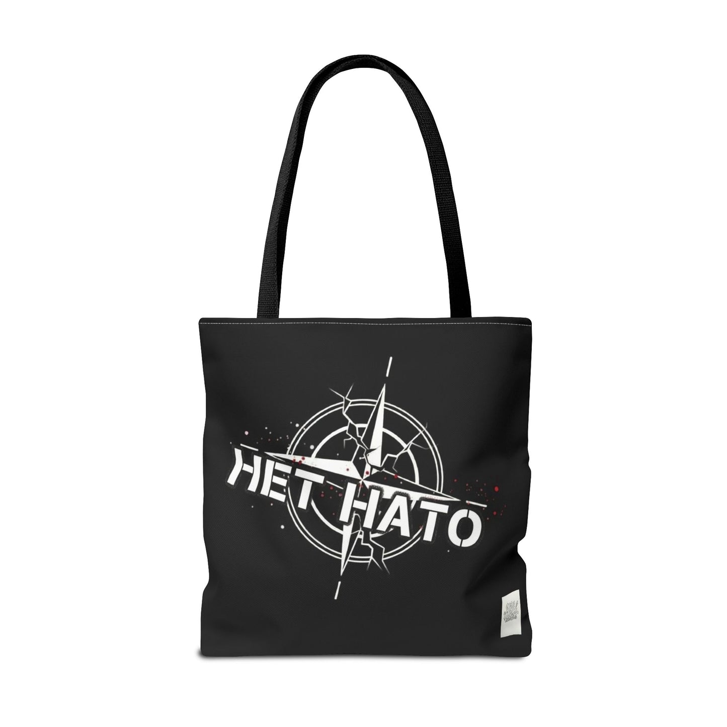 Bolso de mano negro NO A LA OTAN — Anti-OTAN inglés/ruso