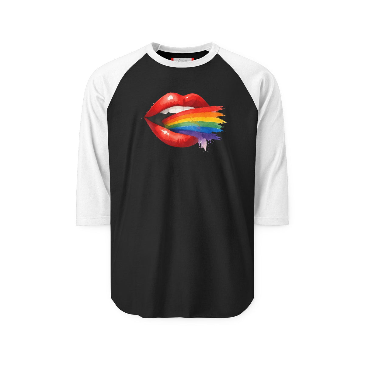 Stay Illegal Raglan 3/4 Sleeve T-Shirt — Sexy Lips