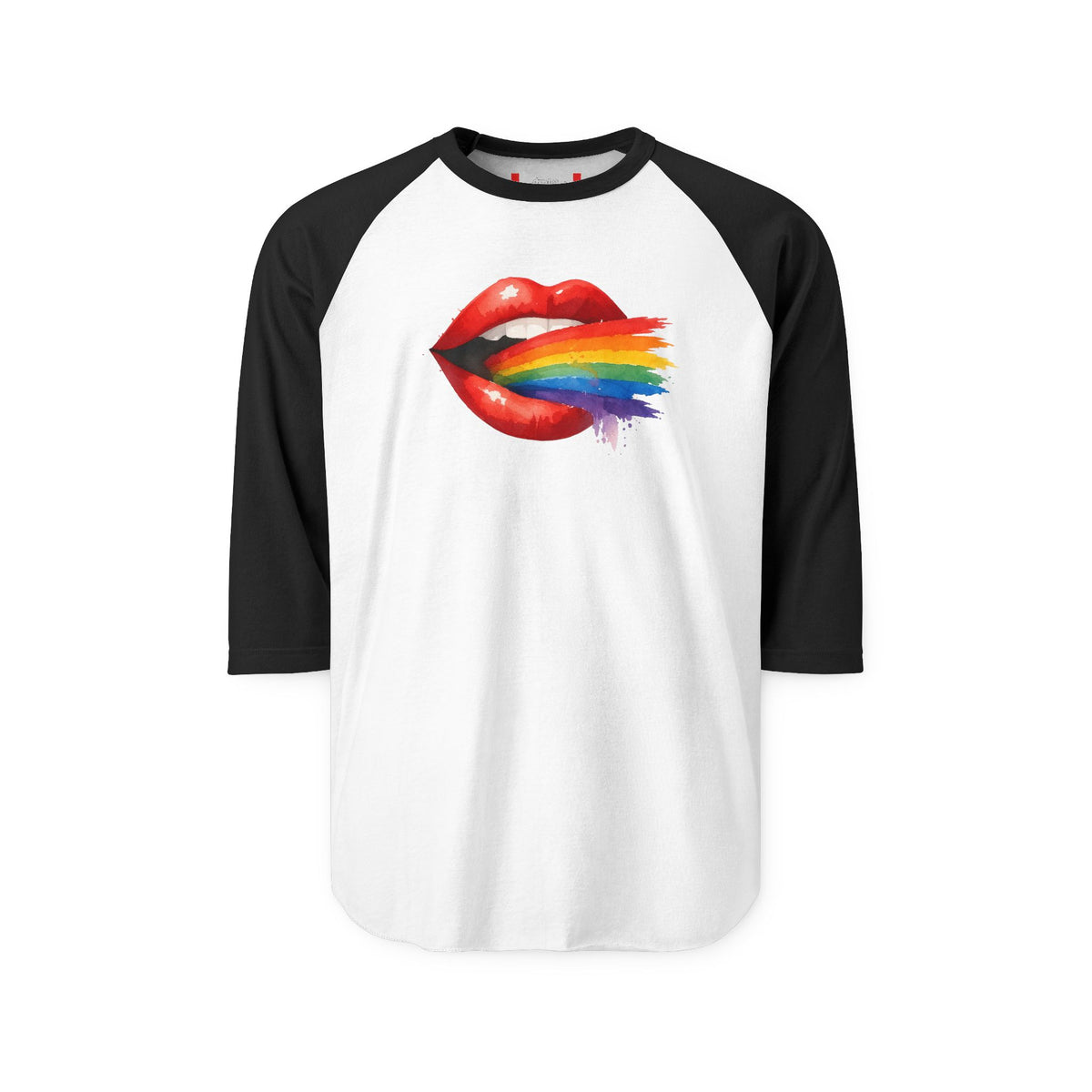 Stay Illegal Raglan 3/4 Sleeve T-Shirt — Sexy Lips