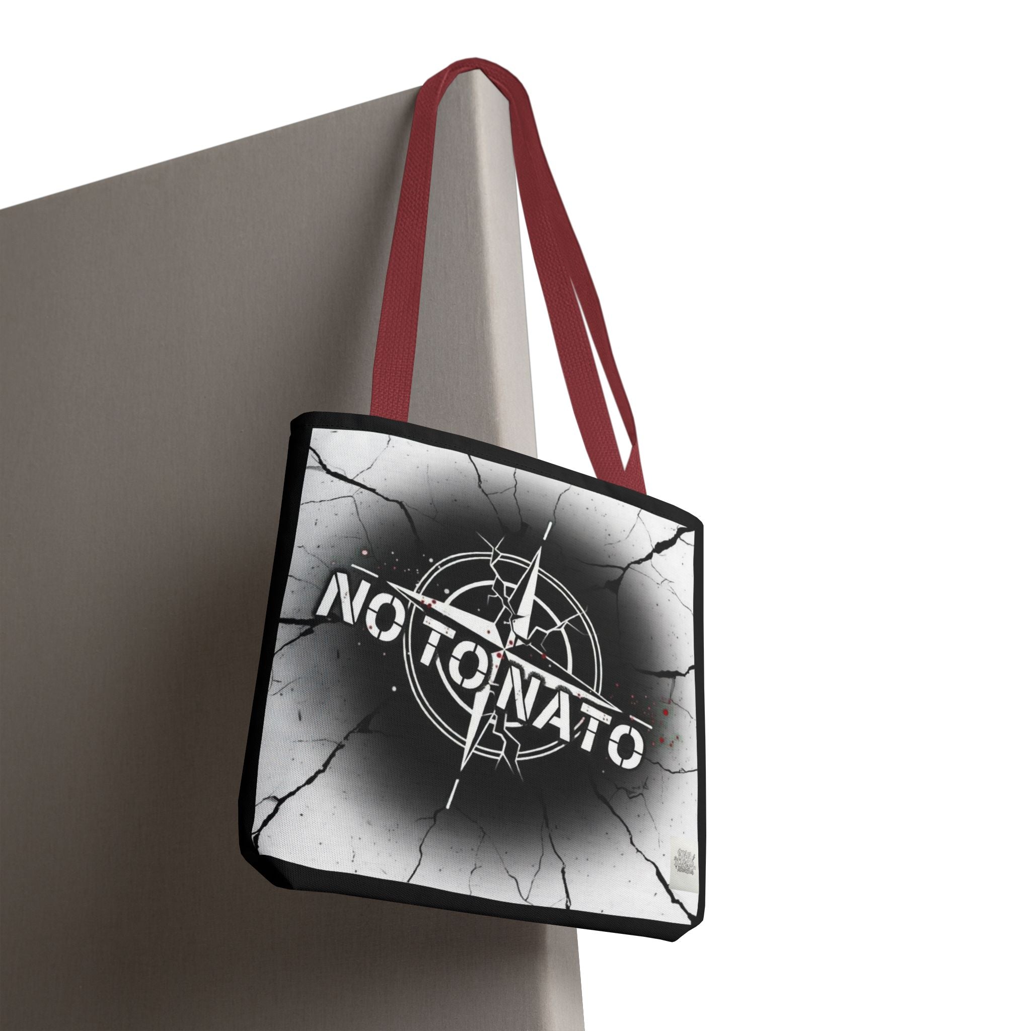 NO TO NATO Black Tote Bag — Anti-NATO English/Russian