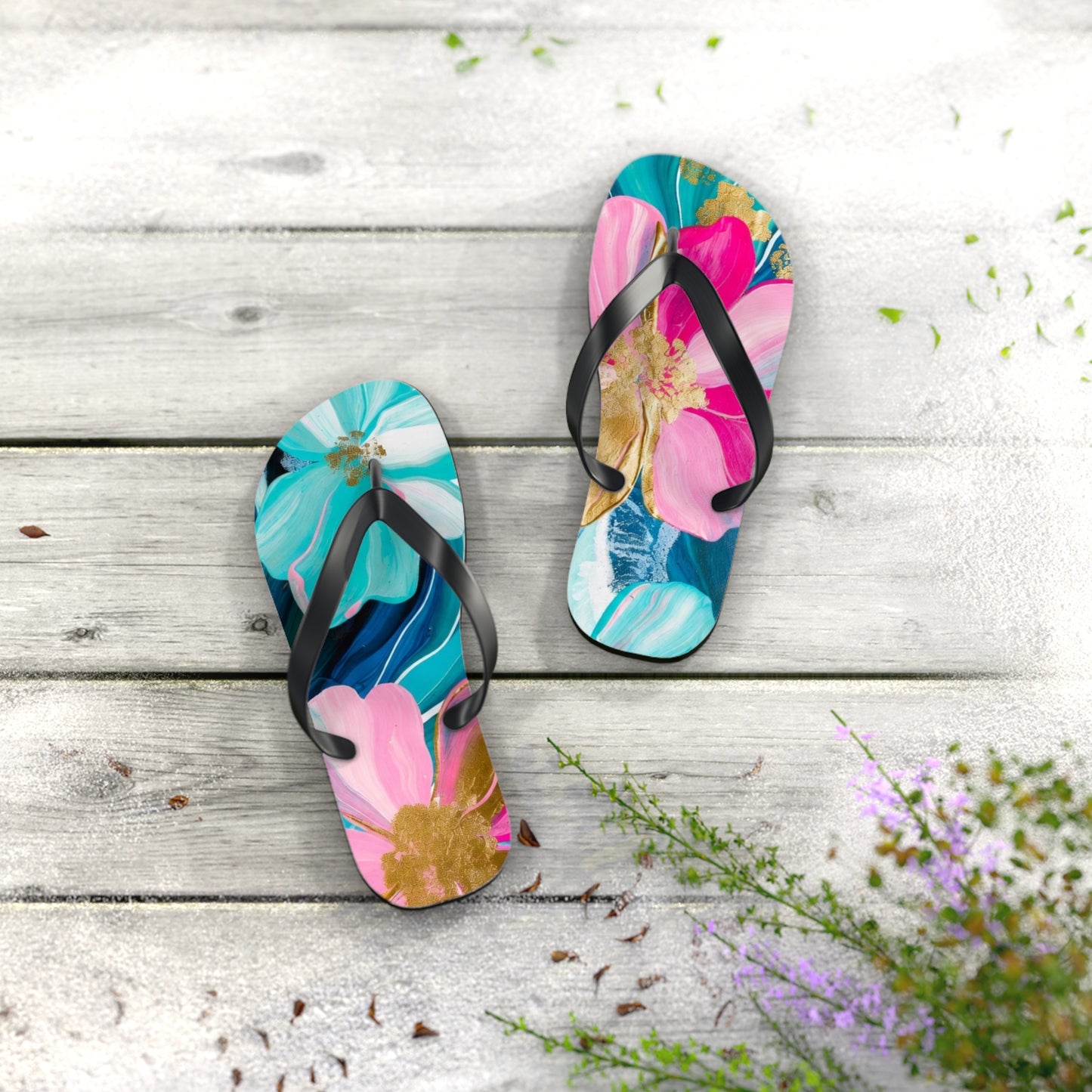 Flower Flip Flops – Oil Paints