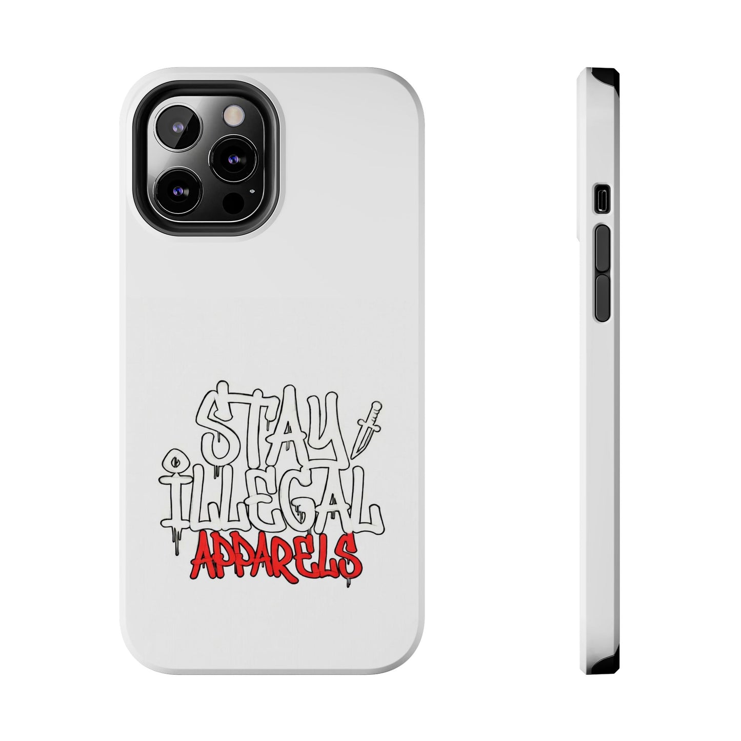 Coque de téléphone Stay Illegal - Blanc/Rouge robuste