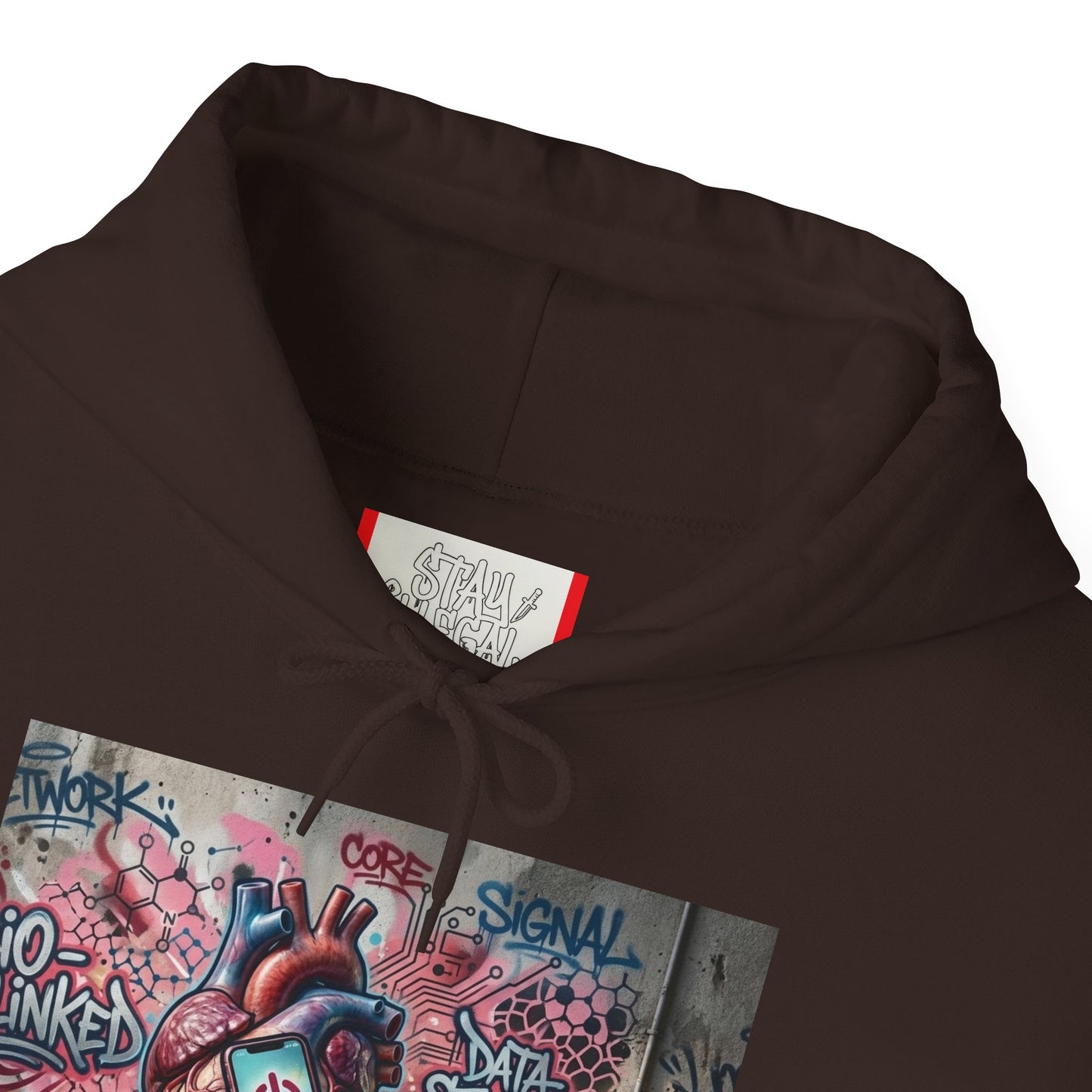 Stay Illegal Graffiti Hoodie - Mobile Heart