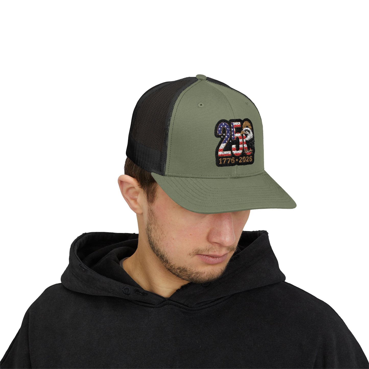 Stay Illegal Trucker Cap — USA 250th Anniversary Eagle Patch