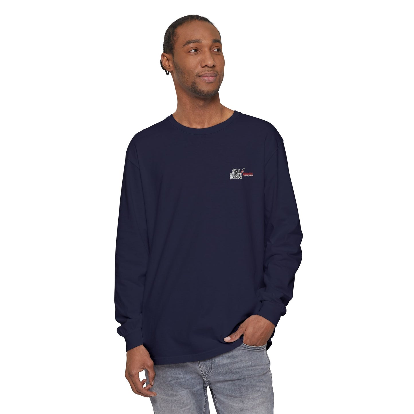Stay Illegal Isignia - Plain Colour Long Sleeve Tee