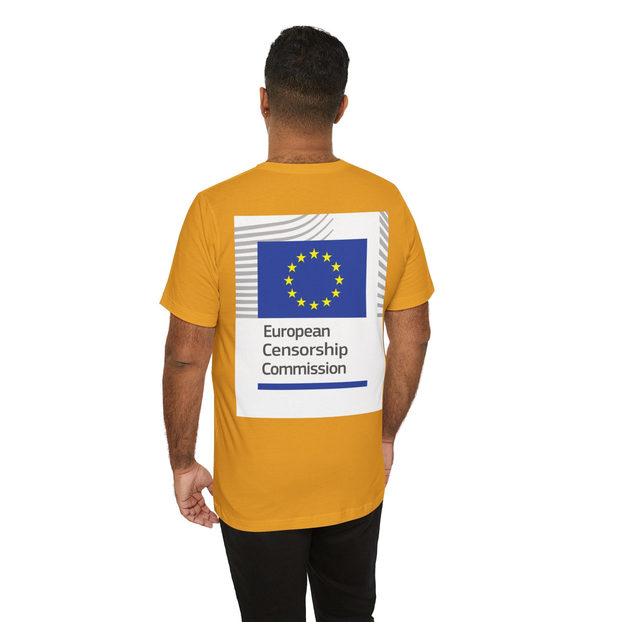 Back Print T‑Shirt — EUROPEAN CENSORSHIP COMMISION